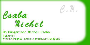 csaba michel business card